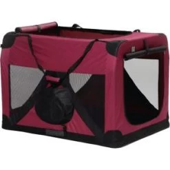 Nylon Hondenbench Zwart/rood 81 X 58 X 58 Cm