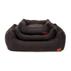 Hondenmand Herringbone Donkergrijs