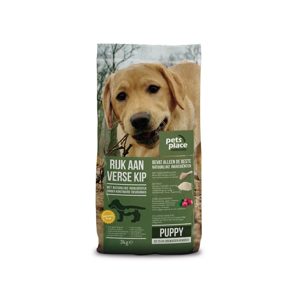 Pets Place Naturals Puppy Small Breed Kip - Hondenvoer - 3 Kg