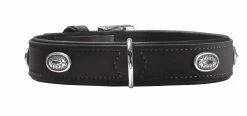 Hunter Halsband Voor Hond Softie Stone Art-nubuk Zwart Zwart Onderlegd 51-58x65x3,5 Cm