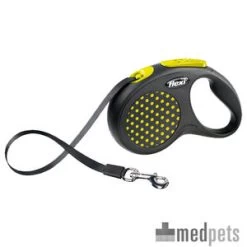 Flamingo Flexi Rollijn Design - Tape Leash - L - Geel