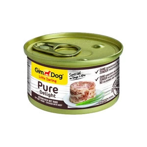 GimDog Pure Delight - Kip Met Rund - 12 X 85 Gram - Afbeelding 2