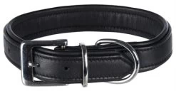 Trixie Halsband Voor Hond Active Comfort Leer Zwart 27-32x2,5 Cm