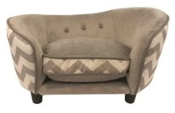 Enchanted Hondenmand Sofa Chevron Grijs 68x41x38 Cm