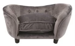 Enchanted Hondenmand Sofa Ultra Pluche Snuggle Donkergrijs 68x40,5x37,5 Cm