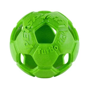 Petsport Turbo Kick Soccer Ball - Groen - 15 Cm