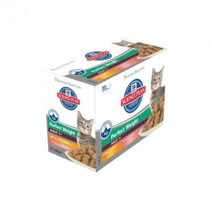 Hill's Adult Perfect Weight Pouch 85 Gr Kattenvoer 12 Zakjes - Afbeelding 3
